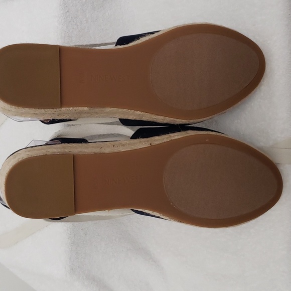 NWOT Ninewest Appaloosa Sling Back Lace-Tie Espadrille-Size 10 1/2 - Picture 6 of 8